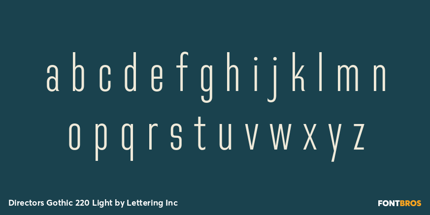 Directors Gothic 220 Light Font Poster #3