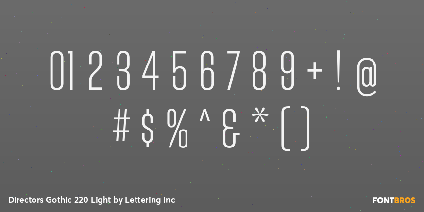 Directors Gothic 220 Light Font Poster #4