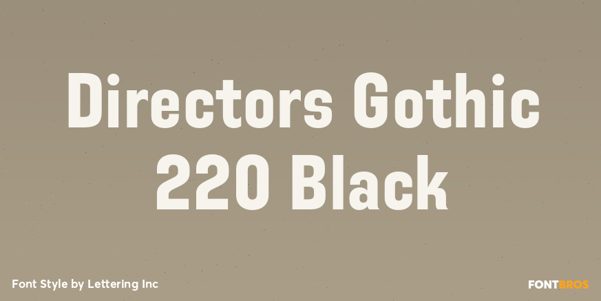 Directors Gothic 220 Black Poster