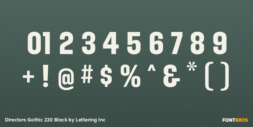 Directors Gothic 220 Black Font Poster #4