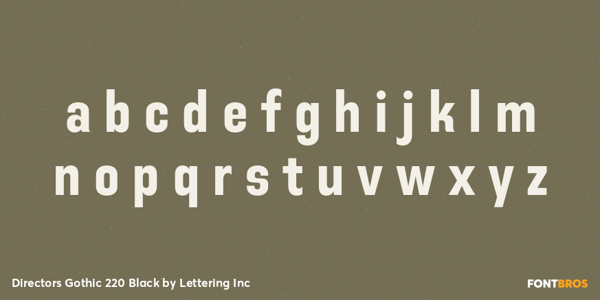 Directors Gothic 220 Black Font Poster #3