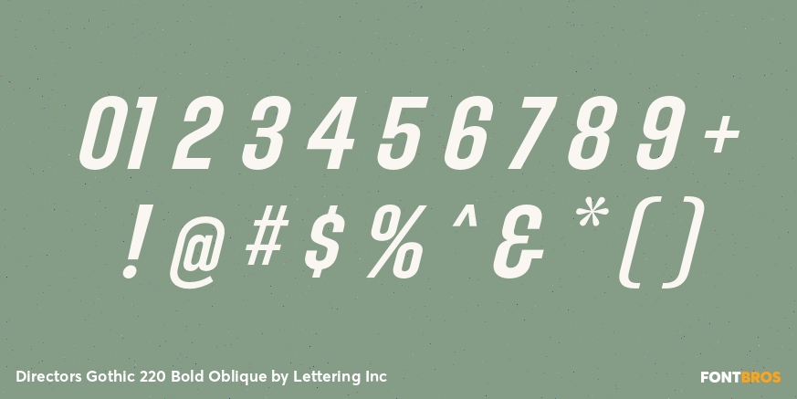 Directors Gothic 220 Bold Oblique Font Poster #4