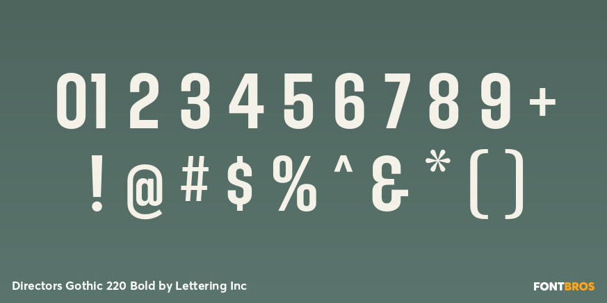 Directors Gothic 220 Bold Font Poster #1