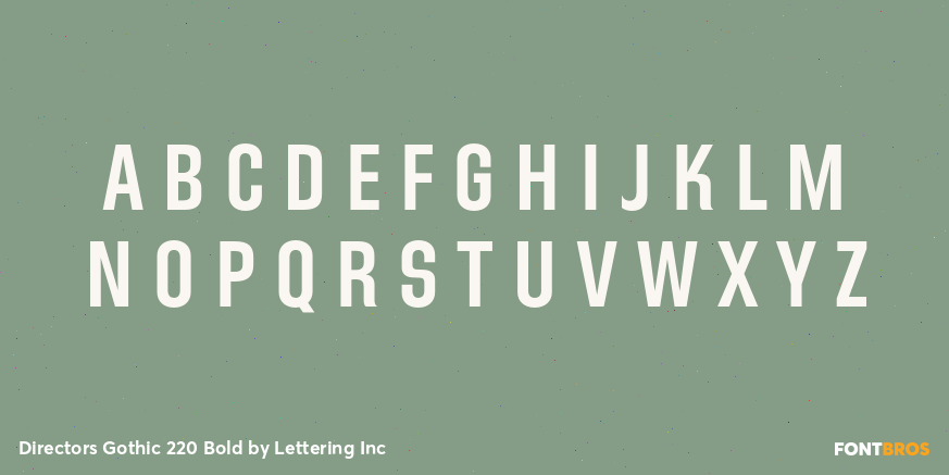 Directors Gothic 220 Bold Font Poster #1