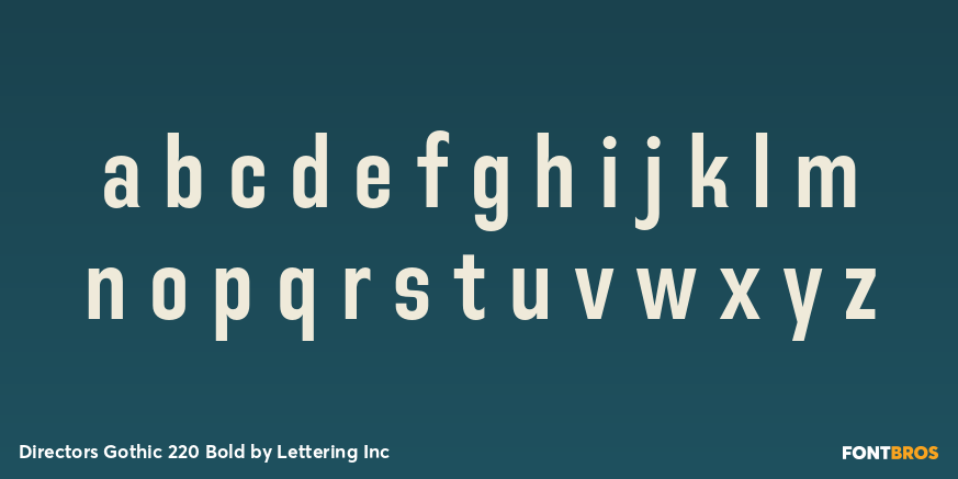 Directors Gothic 220 Bold Font Poster #1