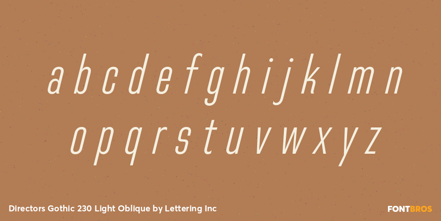 Directors Gothic 230 Light Oblique Font Poster #3