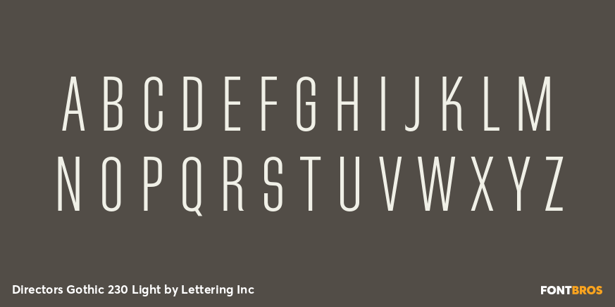 Directors Gothic 230 Light Font Poster #1