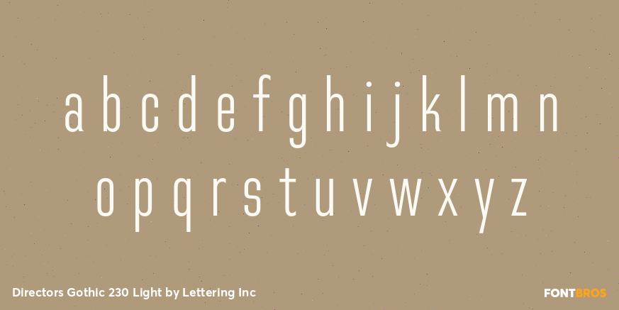 Directors Gothic 230 Light Font Poster #1