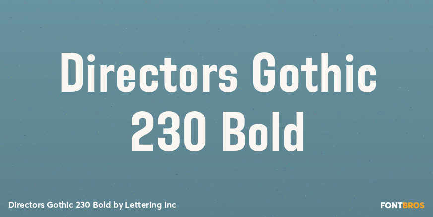 Directors Gothic 230 Bold Font Poster #1