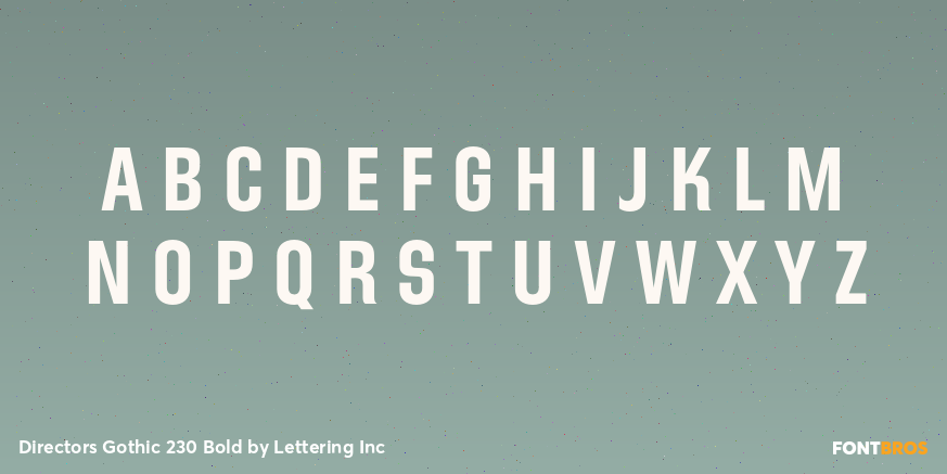 Directors Gothic 230 Bold Font Poster #2