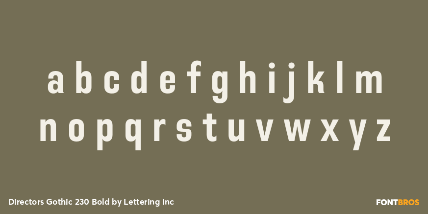 Directors Gothic 230 Bold Font Poster #3