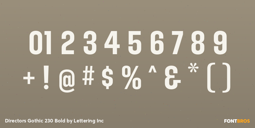 Directors Gothic 230 Bold Font Poster #4