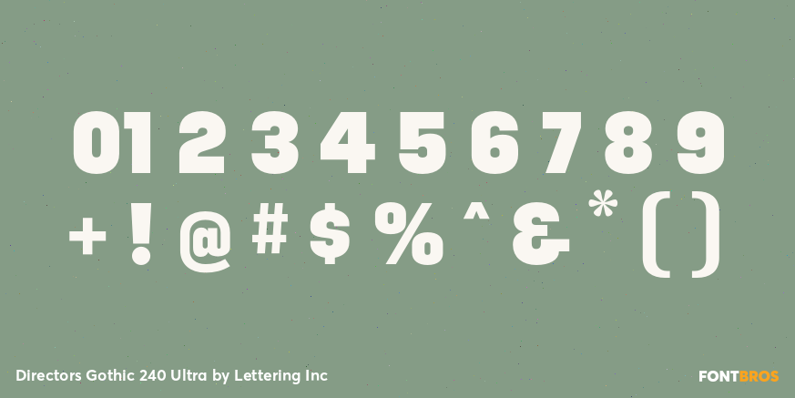 Directors Gothic 240 Ultra Font Poster #4