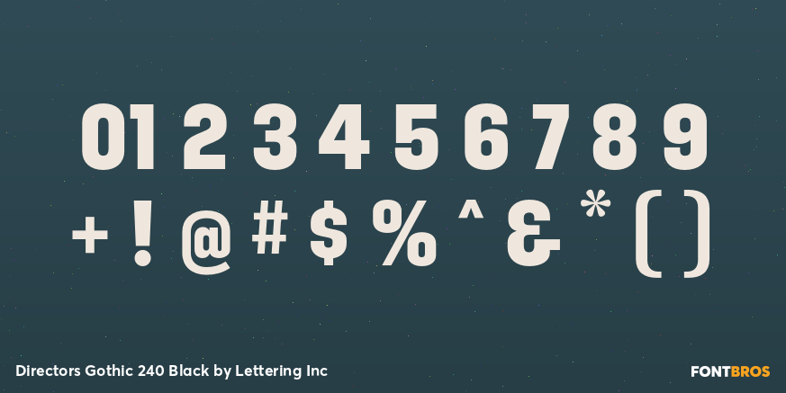 Directors Gothic 240 Black Font Poster #4