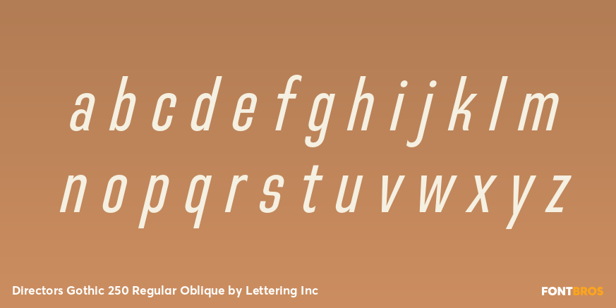 Directors Gothic 250 Regular Oblique Font Poster #3