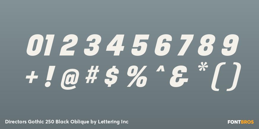 Directors Gothic 250 Black Oblique Font Poster #1