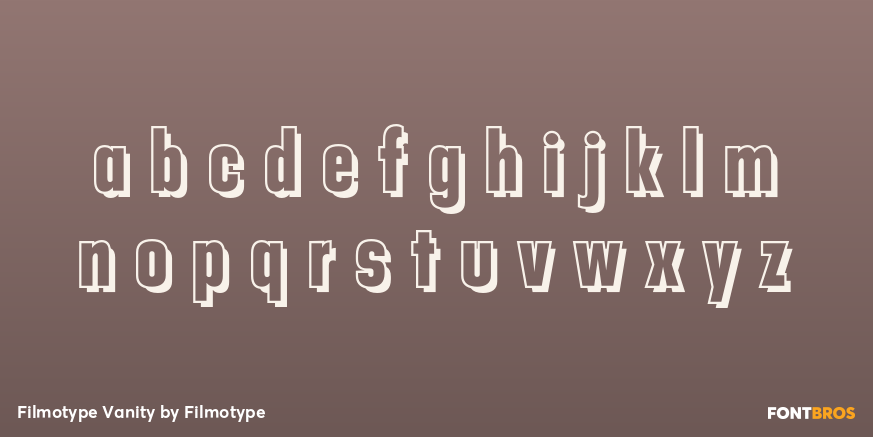 Filmotype Vanity Font Poster #1