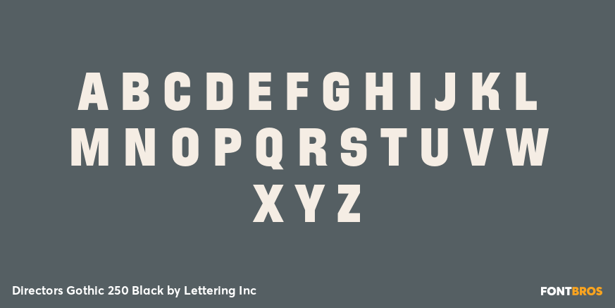 Directors Gothic 250 Black Font Poster #2