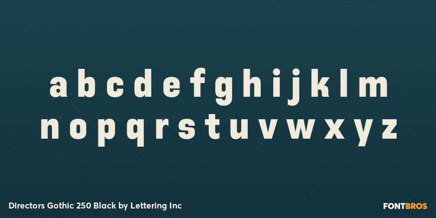 Directors Gothic 250 Black Font Poster #3