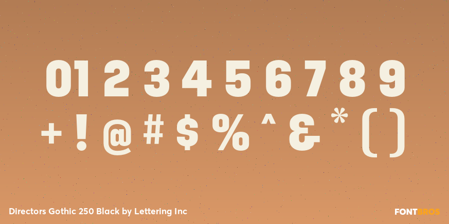 Directors Gothic 250 Black Font Poster #4