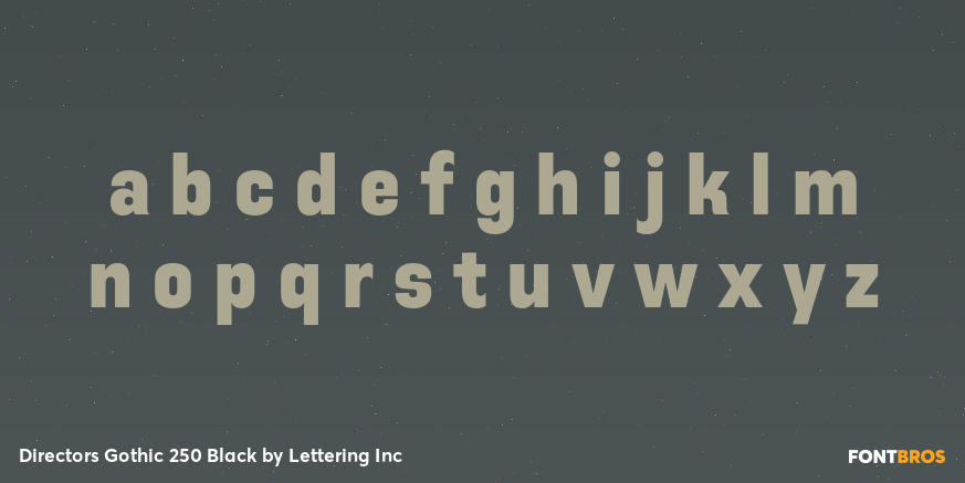 Directors Gothic 250 Black Font Poster #1