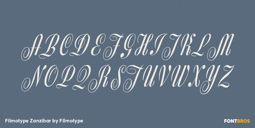 Filmotype Zanzibar Font Poster #2