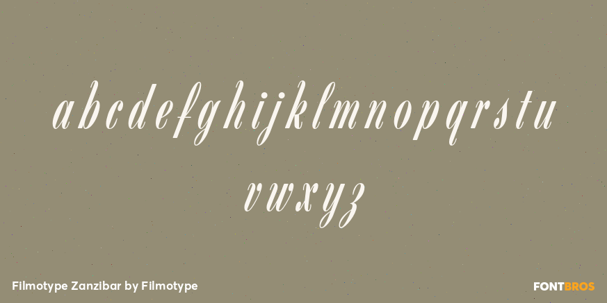 Filmotype Zanzibar Font Poster #3