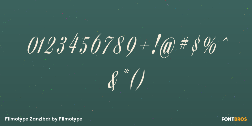 Filmotype Zanzibar Font Poster #4
