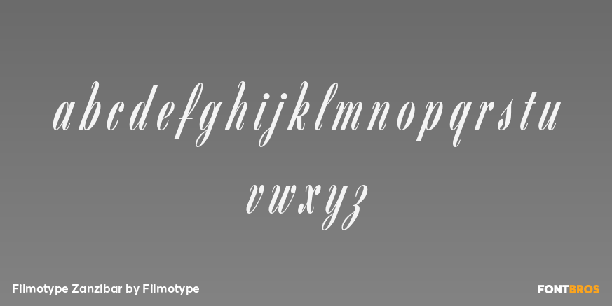 Filmotype Zanzibar Font Poster #1