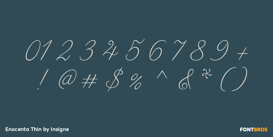 Enocenta Thin Font Poster #4