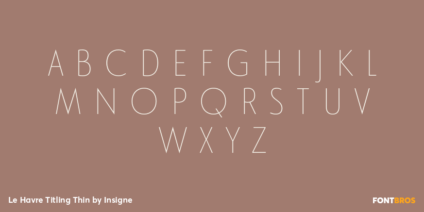 Le Havre Titling Thin Font Poster #2