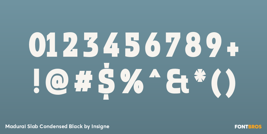 Madurai Slab Condensed Black Font Poster #4