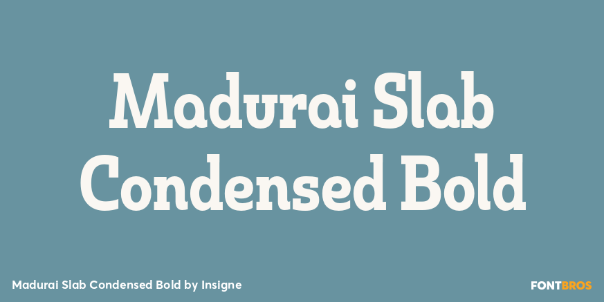 Madurai Slab Condensed Bold Font Poster #1