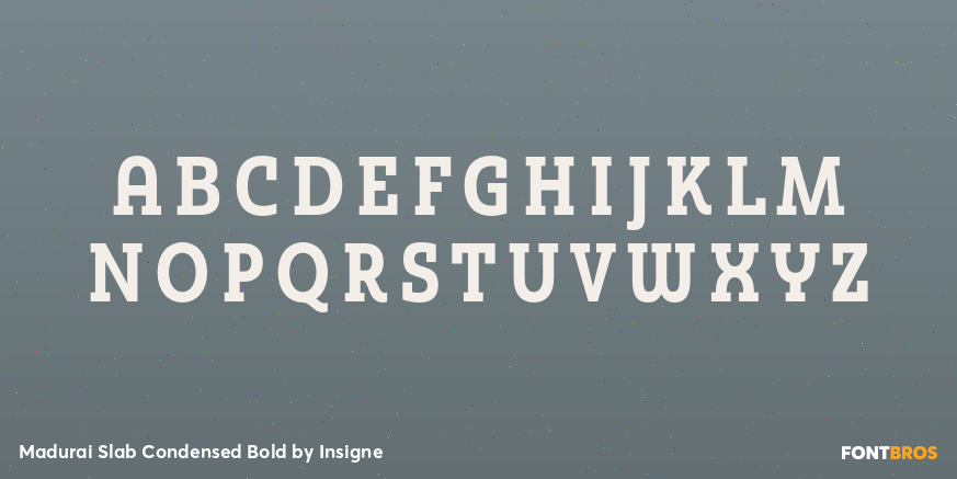 Madurai Slab Condensed Bold Font Poster #2