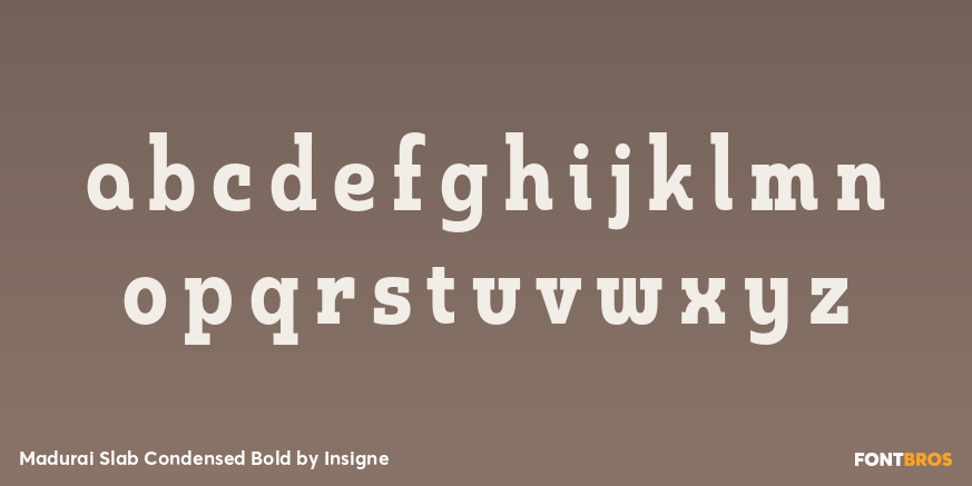 Madurai Slab Condensed Bold Font Poster #3