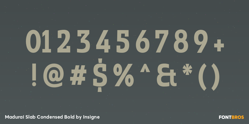 Madurai Slab Condensed Bold Font Poster #4