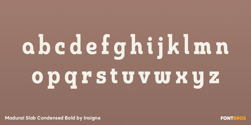 Madurai Slab Condensed Bold Font Poster #1