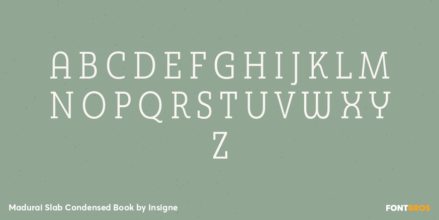 Madurai Slab Condensed Book Font Poster #2