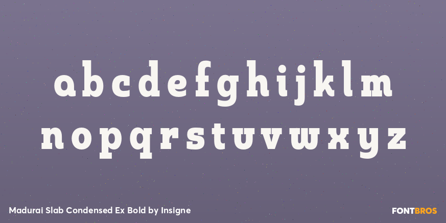 Madurai Slab Condensed Ex Bold Font Poster #3