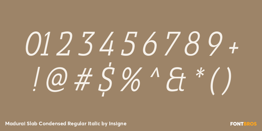 Madurai Slab Condensed Regular Italic Font Poster #1