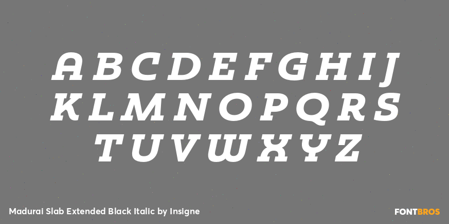 Madurai Slab Extended Black Italic Font Poster #2