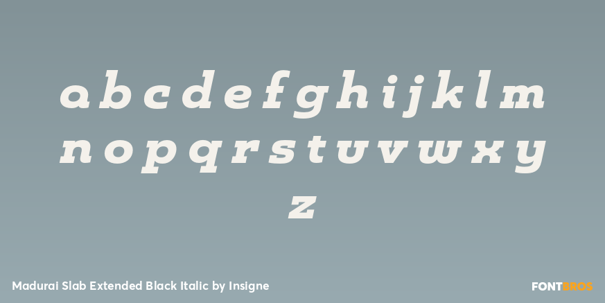Madurai Slab Extended Black Italic Font Poster #3