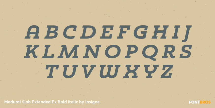 Madurai Slab Extended Ex Bold Italic Font Poster #2