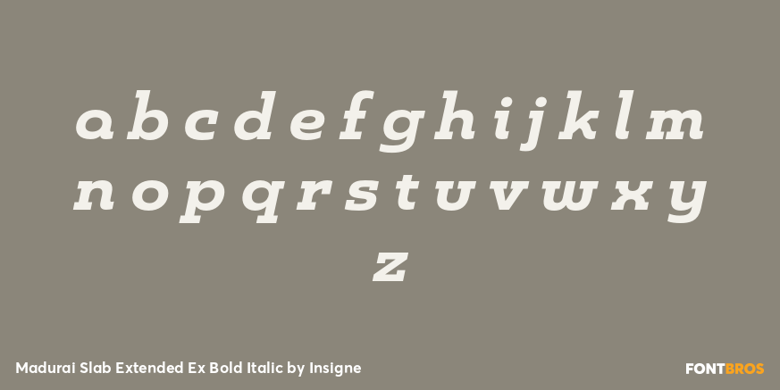 Madurai Slab Extended Ex Bold Italic Font Poster #3