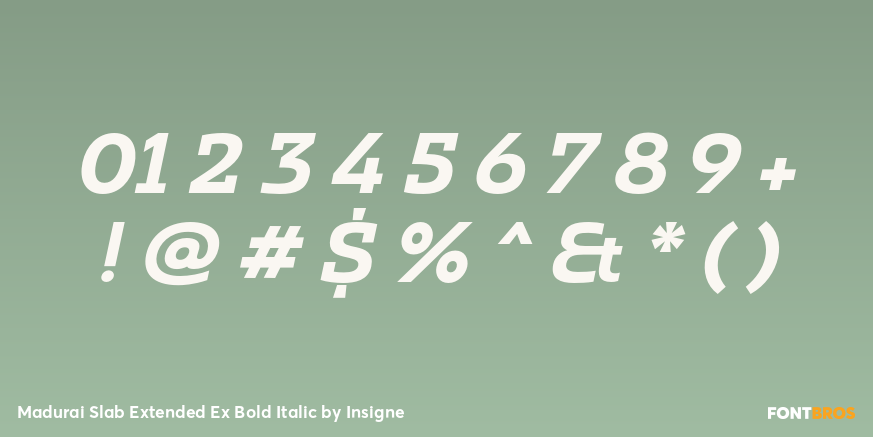 Madurai Slab Extended Ex Bold Italic Font Poster #4