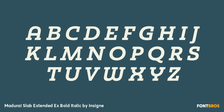 Madurai Slab Extended Ex Bold Italic Font Poster #1