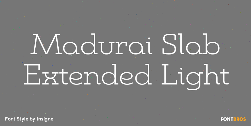 Madurai Slab Extended Light Font Poster #1