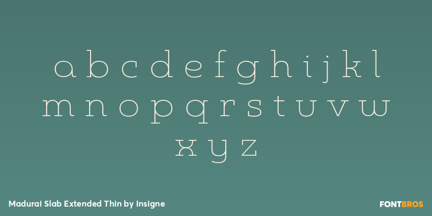 Madurai Slab Extended Thin Font Poster #3