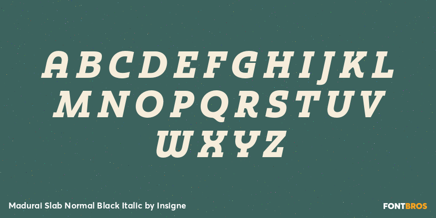 Madurai Slab Normal Black Italic Font Poster #1