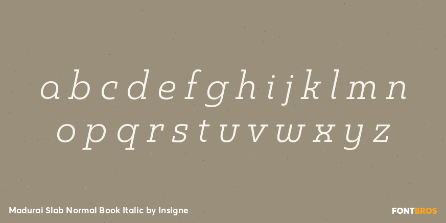 Madurai Slab Normal Book Italic Font Poster #1